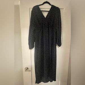 H&M Black/White Polka Dot Dress XL
